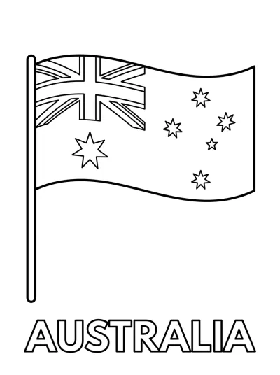 Bandeira Austrália para colorir
