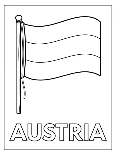 Bandeira Áustria para colorir