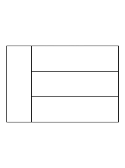 Desenho de Bandeira dos Emirados Arabes Unidos (Flat) para colorir