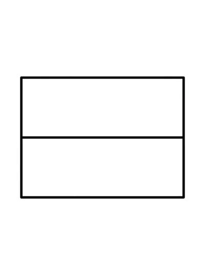 Desenho de Bandeira da Indonesia (Flat) para colorir