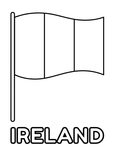 Bandeira Irlanda para colorir