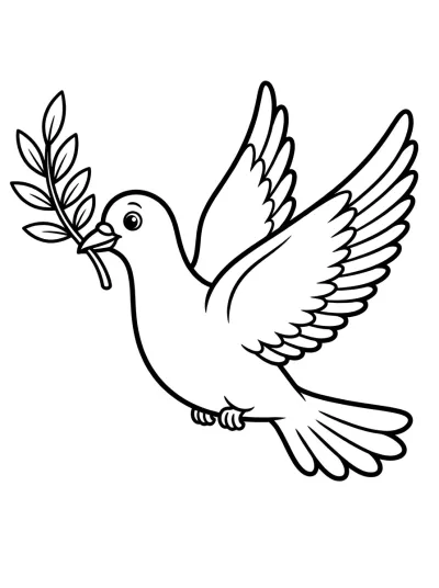 Desenho de Pomba da Paz para colorir