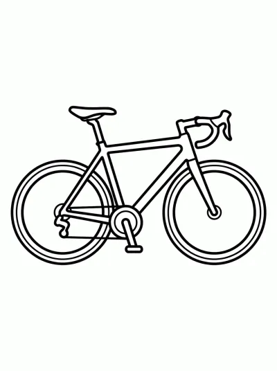 Desenho de Bicicleta de Corrida para colorir