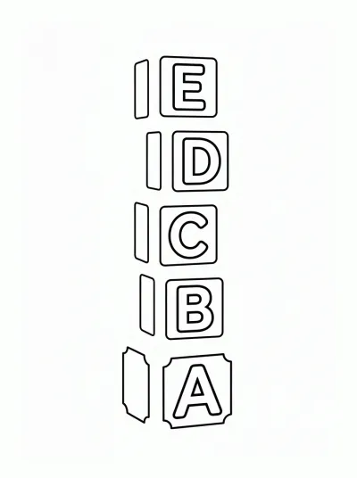 Desenho de Blocos de Montar para colorir