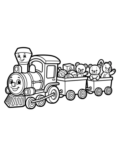 Desenho de Trenzinho de Brinquedo para colorir