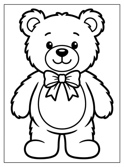 Desenho de Ursinho de Pelúcia para colorir