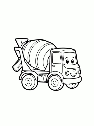 Desenho de Caminhão Betoneira para colorir