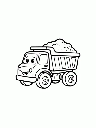 Desenho de Caminhão Caçamba para colorir