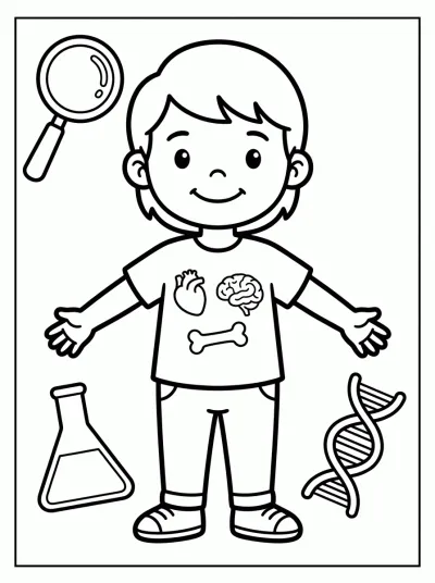 Desenho de Corpo humano para colorir