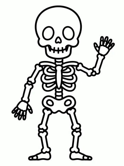 Desenho de Esqueleto para colorir