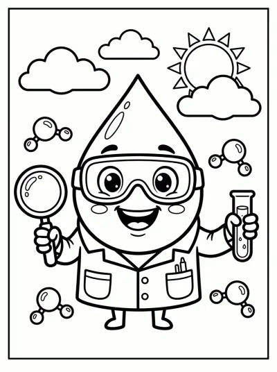 Desenho de Gota de água para colorir