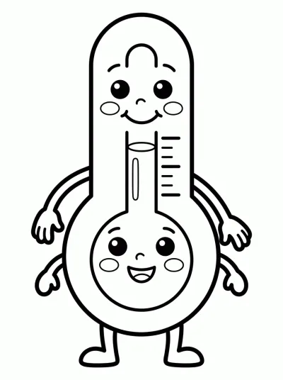Desenho de Termômetro para colorir
