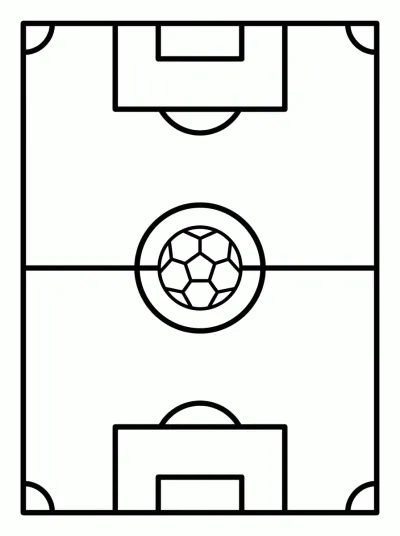 Desenho de Campo de Futebol para colorir