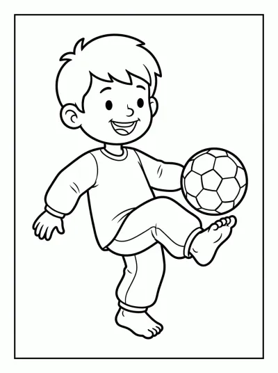 Desenho de Embaixadinha para colorir
