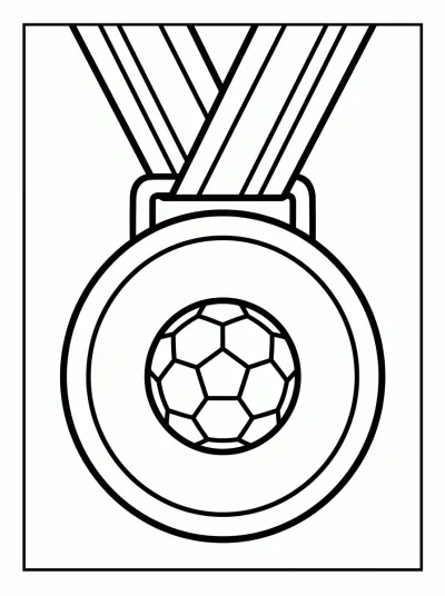 Desenho de Medalha de Ouro para colorir