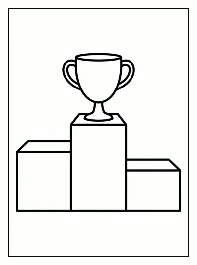 Desenho de Pódio dos Campeões para colorir