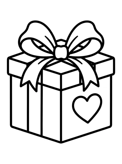 Desenho de Presente para a Mamãe para colorir