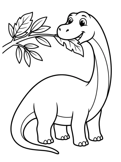 Desenho de Dinossauro Pescocudo para colorir