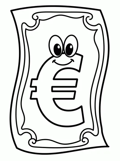 Desenho de Billet d’euro para colorir