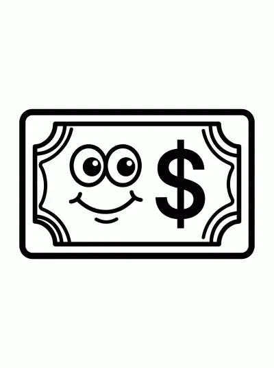 Desenho de Billete de peso para colorir