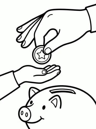 Desenho de Mesada para colorir