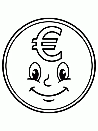Desenho de Pièce d’euro para colorir
