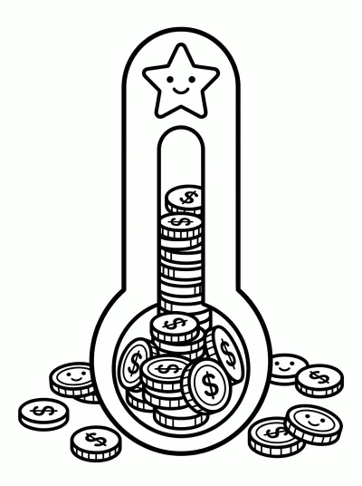 Desenho de Quadro de metas para colorir