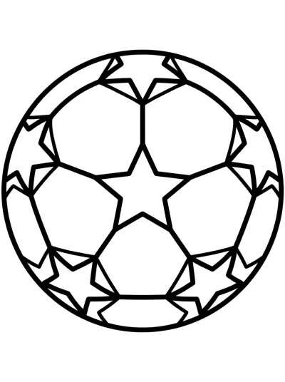 Desenho de Bola de Futebol para colorir