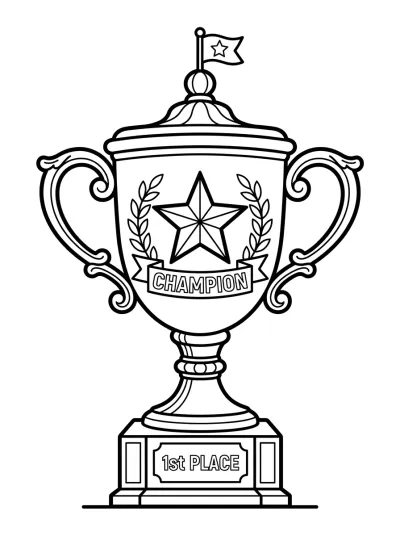 Desenho de Troféu Esportivo para colorir