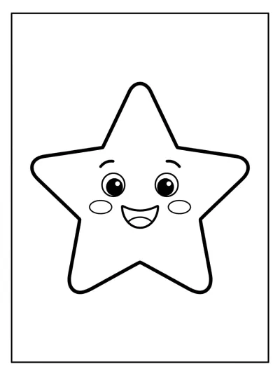 Desenho de Estrelinha Sorridente para colorir