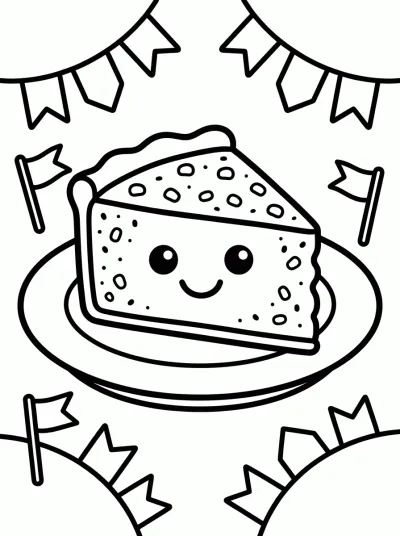 Desenho de Bolo de Milho para colorir
