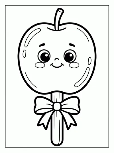 Desenho de Maçã do Amor para colorir
