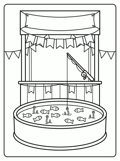 Desenho de Pescaria para colorir