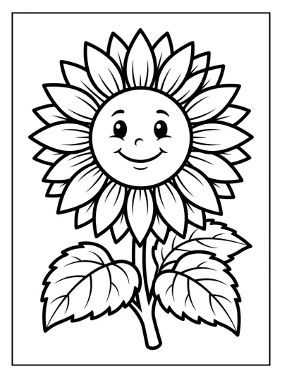 Desenho de Girassol para colorir