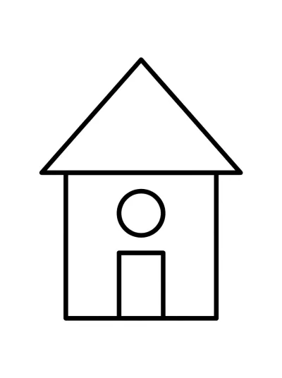 Desenho de Casa de Formas para colorir