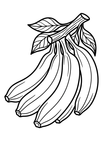 Desenho de Cacho de Bananas para colorir