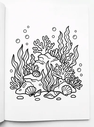 Desenho de Recife de Coral para colorir