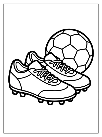 Desenho de Chuteira de Futebol para colorir
