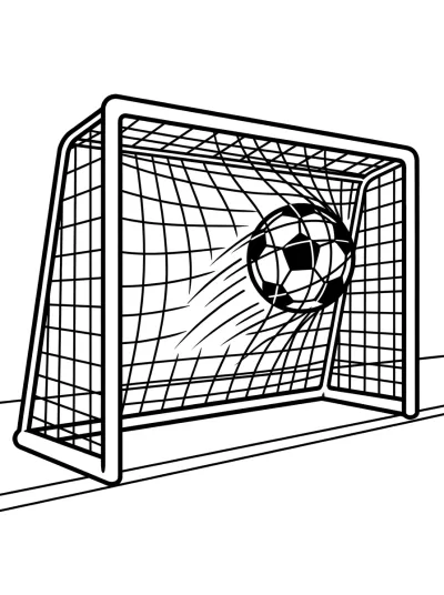 Desenho de Gol de Futebol para colorir