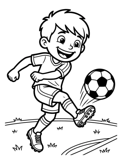 Desenho de Jogador de Futebol para colorir