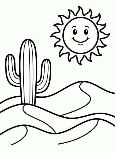 Desenho de Deserto para colorir
