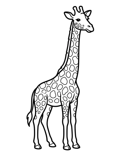 Desenho de Girafa Alta para colorir