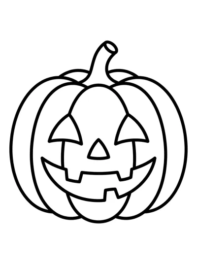 Desenho de Abóbora de Halloween para colorir