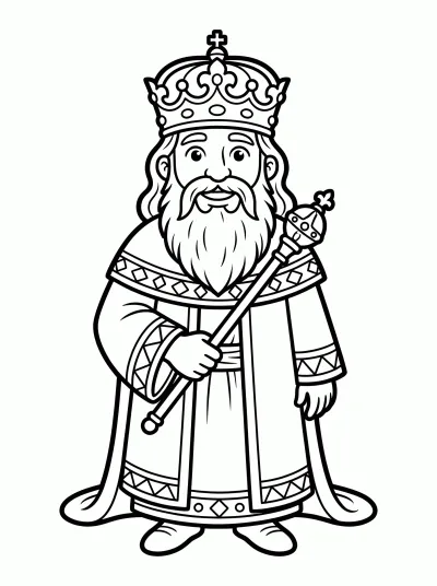 Desenho de Charlemagne para colorir