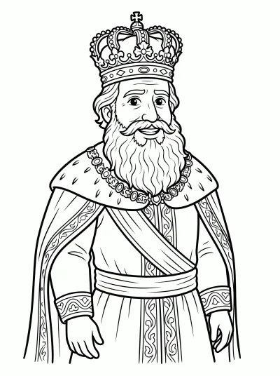 Desenho de Dom Pedro II para colorir