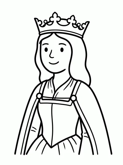 Desenho de Isabel la Católica para colorir