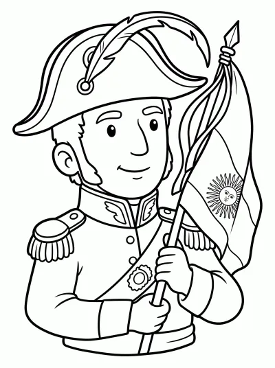 Desenho de José de San Martín para colorir