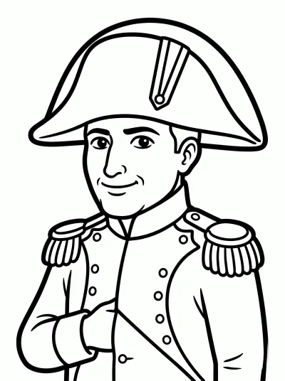 Desenho de Napoléon Bonaparte para colorir