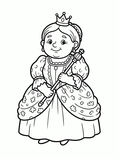 Desenho de Queen Victoria para colorir
