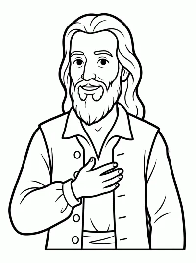 Desenho de Tiradentes para colorir